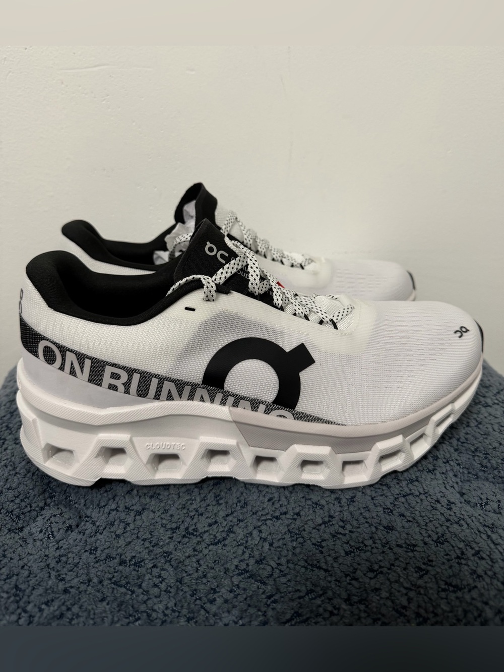 On Running White and Black Cloudtec Cushioning Athletic Shoes